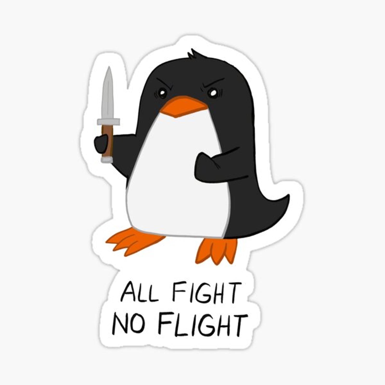 All Fight No Flight Penguin