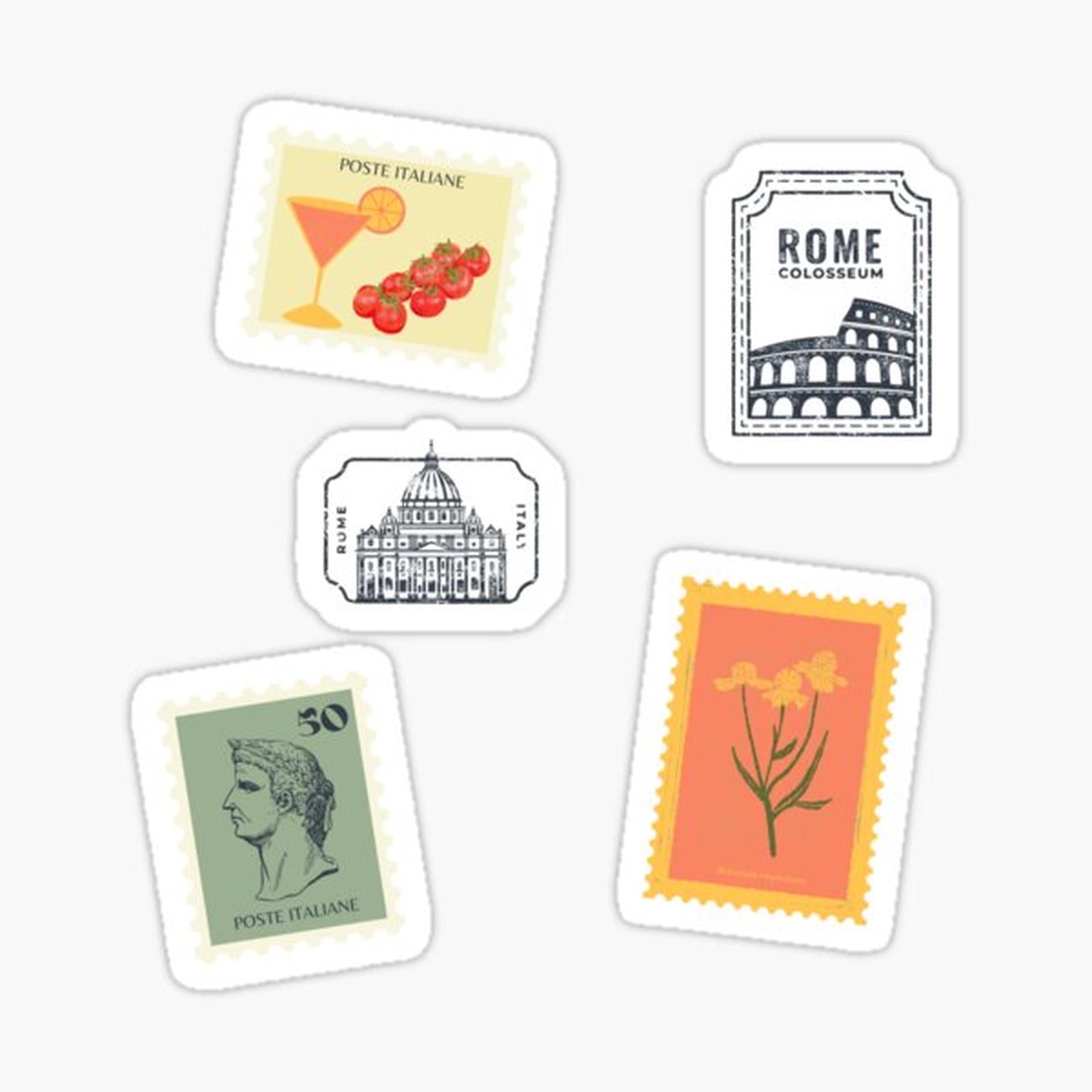 italy stamp sticker