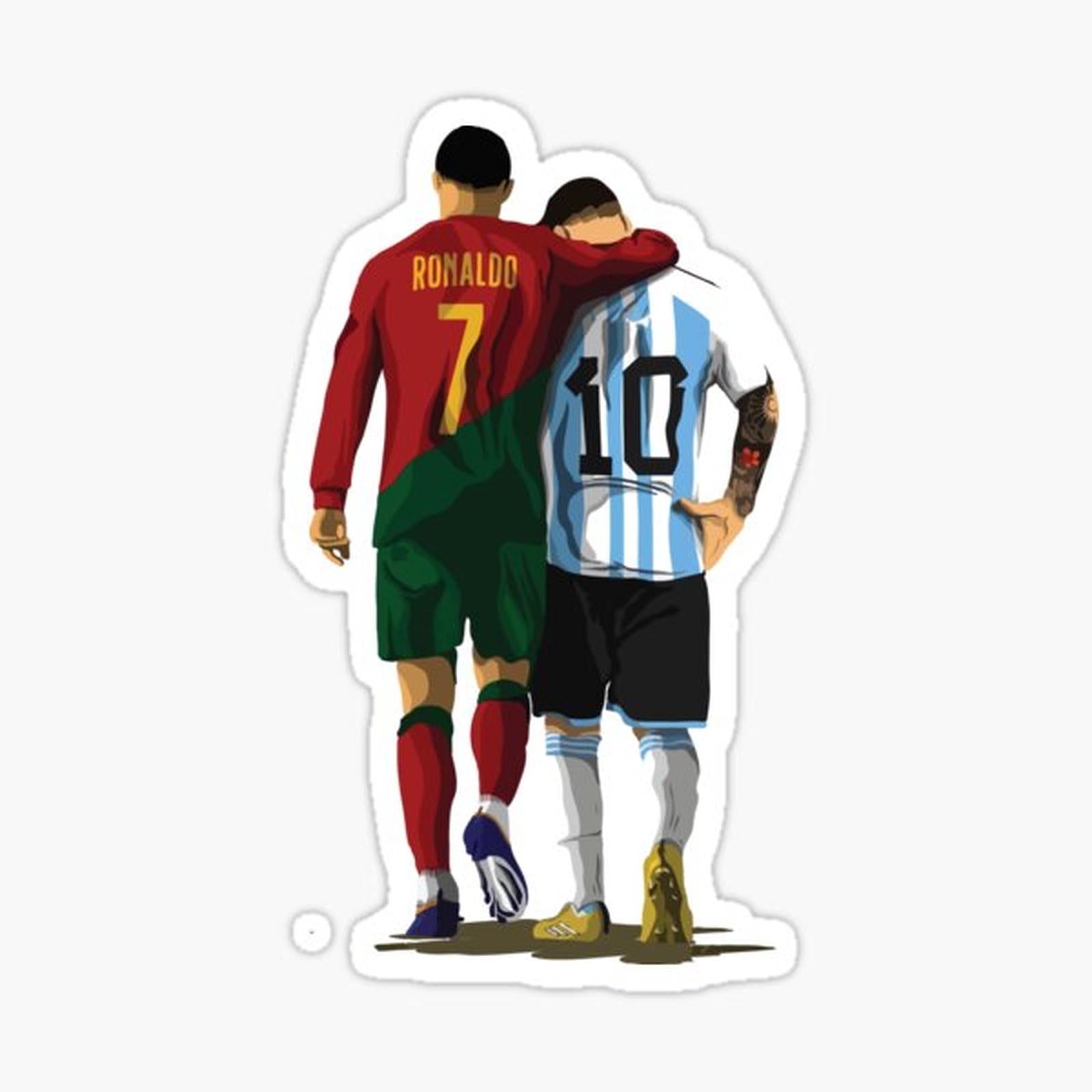 Messi Ronaldo Chit Chat Illustration