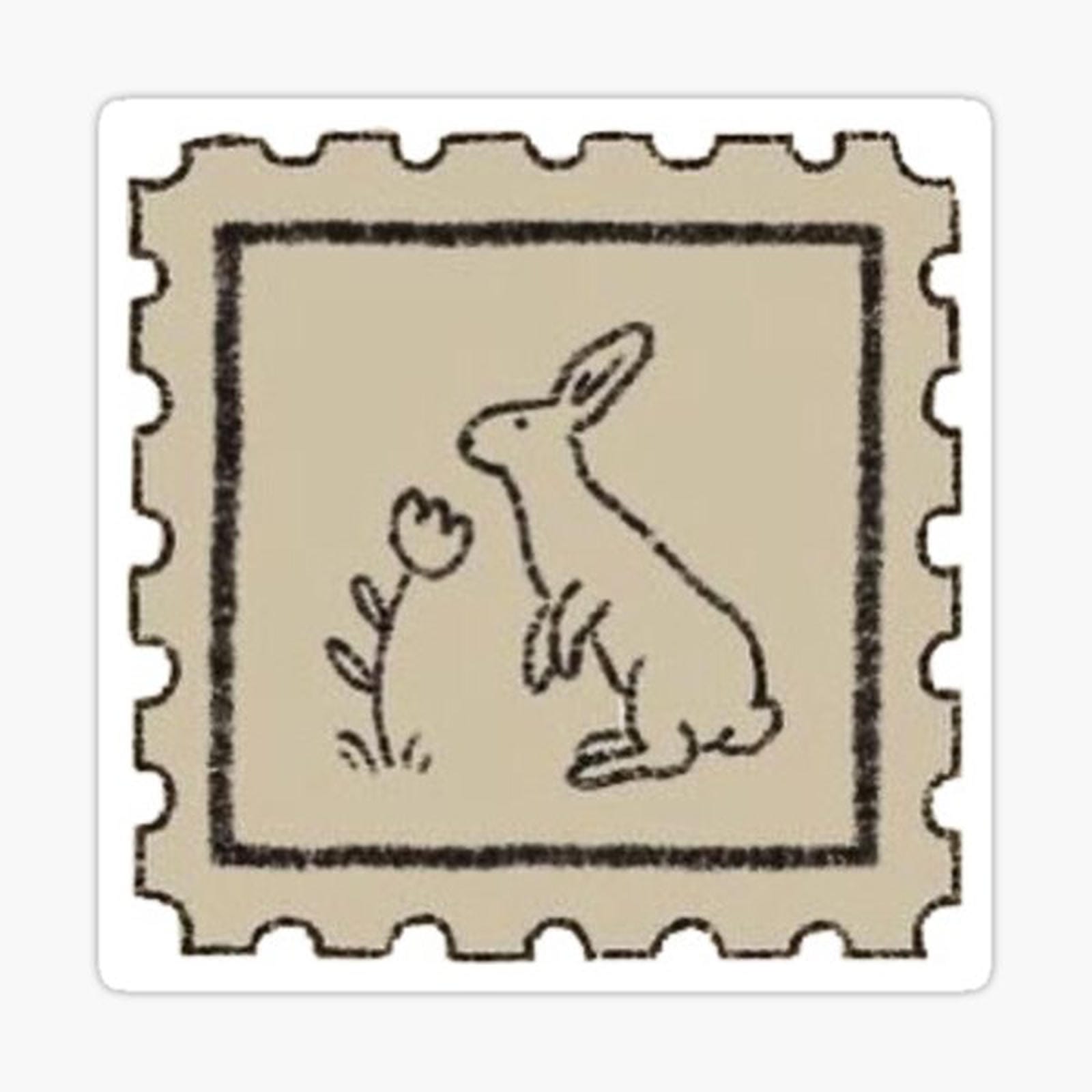 Rabbit Vintage Stamp