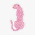 red and pink cheetah