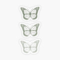Sage Green Butterfly Trio