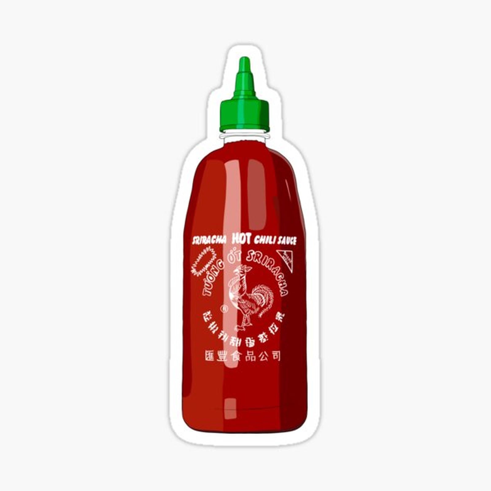 Sriracha hot sauce drawing