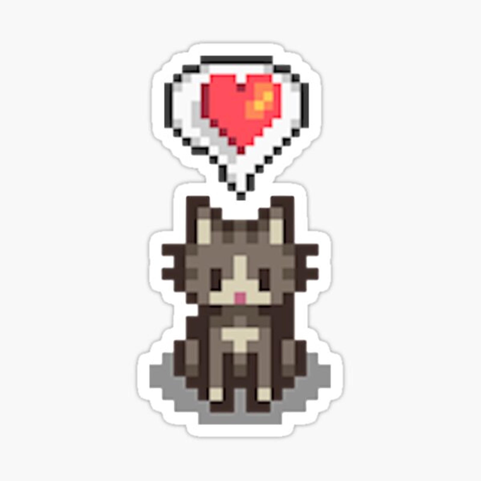 Stardew Valley Happy Grey Cat